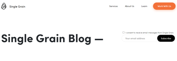 exemplo de barra simples do Single Grain