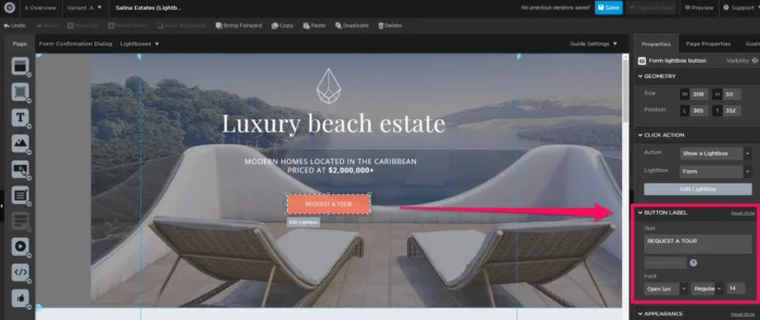 ferramenta de edição de campanha