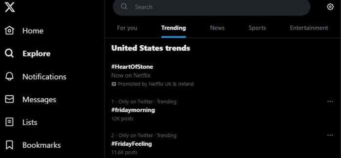Twitter trending search top hashtags