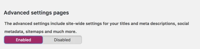 permitir configurações avançadas de sitemap no wordpress