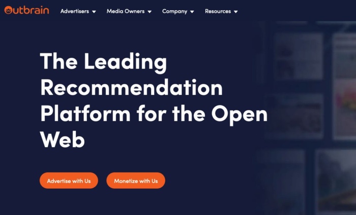 Outbrain content distribution.