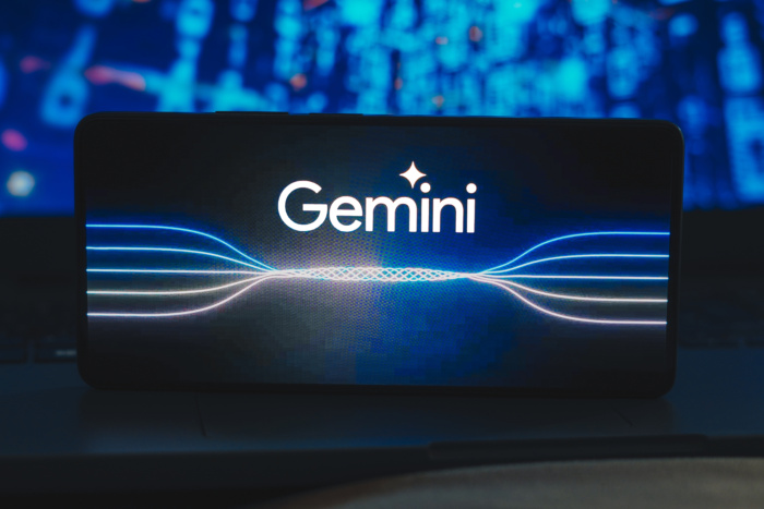 December 6, Brazil. In this photo illustration, the Google Gemini logo is displayed on a smartphone screen. The tool was launched by Google as its new multimodal artificial intelligence (AI) model