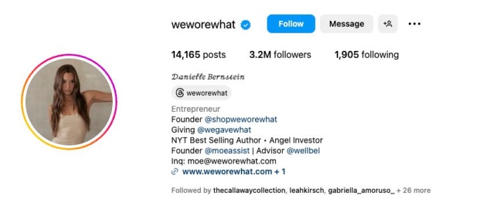 Weworewhat instagram page. 