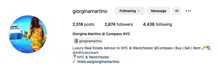 Giorgina Martino instagram page. 