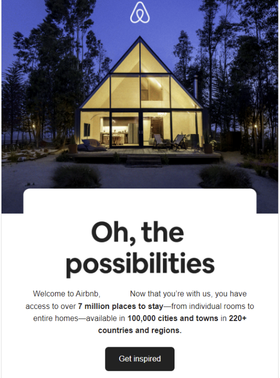 An email from AirBNB.