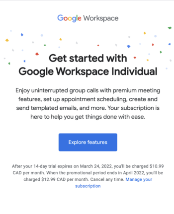 Google Workspace.