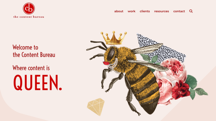 The Content Bureau's website.