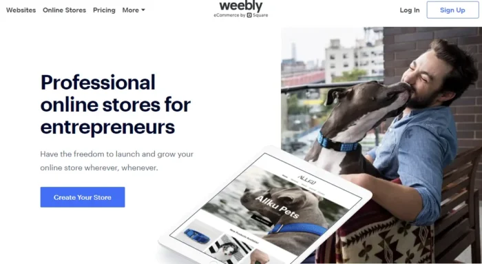 Weebly's homepage.