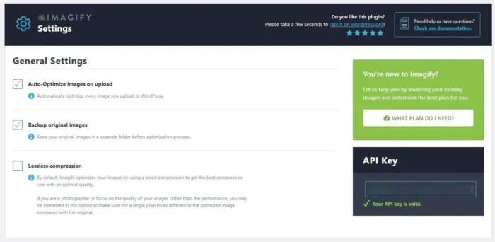 Imagafy extension in WordPress.