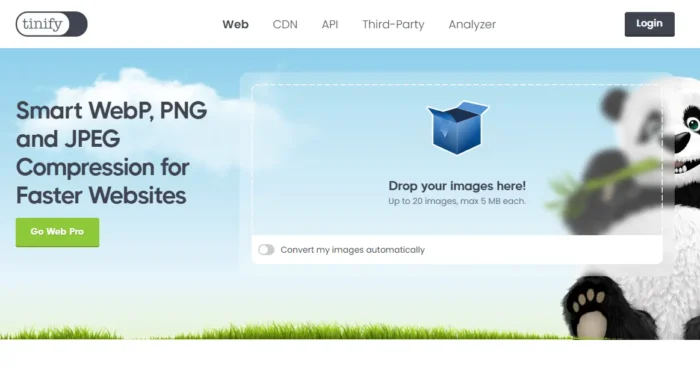 TinyPNG homepage