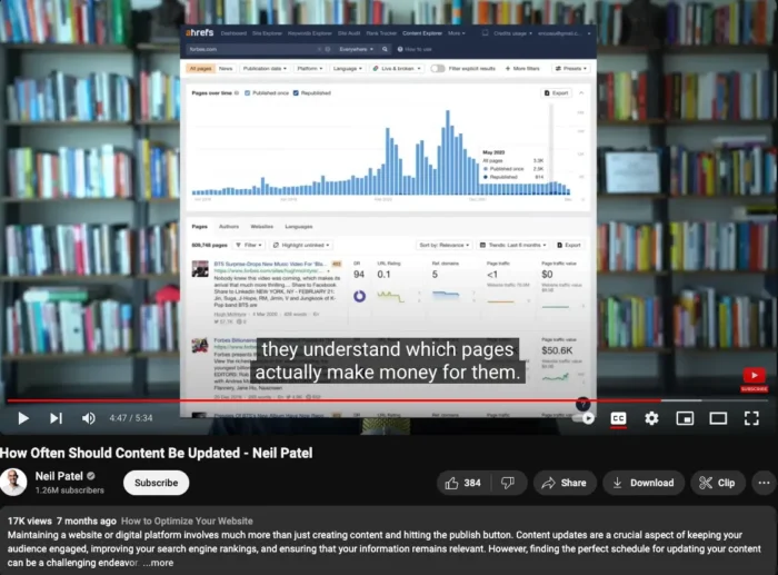 A YouTube video from Neil Patel's channel.