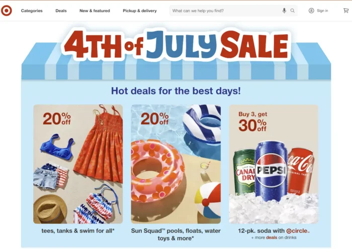 A 4th of July ad from Target.