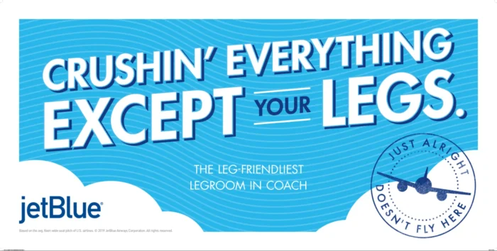 A Jetblue advertisment.;