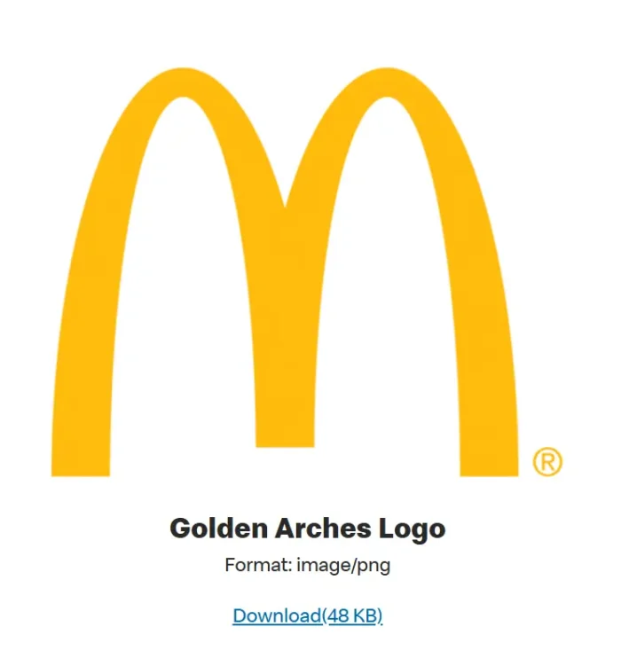 The Golden Arches McDonalds logo.