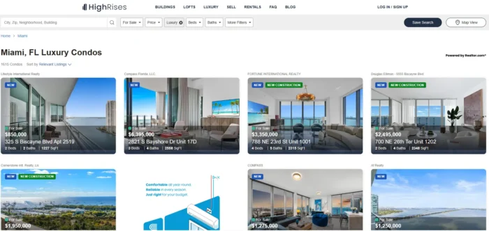 A look at Miami FL luxury condos.