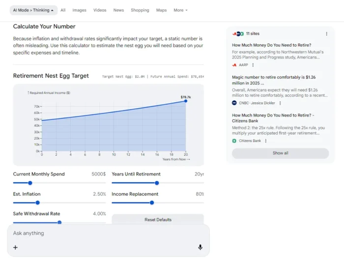 A graphic in a Google AI Mode result.