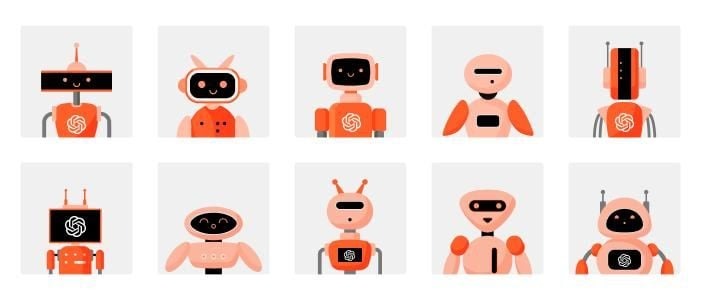 Diferentes tipos de robôs