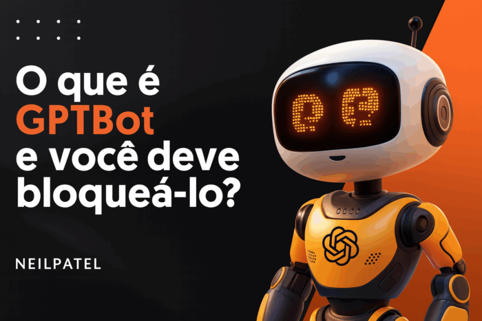 GPTBot robozinho com o corpo laranja e a cabeça branca com a cara preta e olhos laranjas